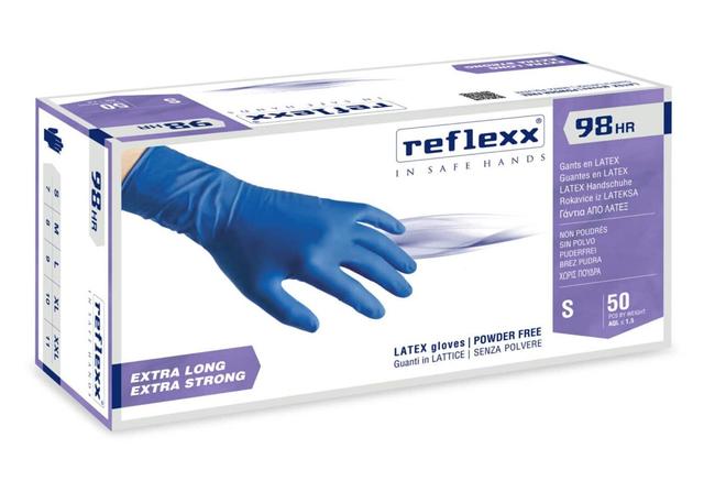 Guanto monouso R98 lattice High Risk blu 18,5 gr. L 50 pz