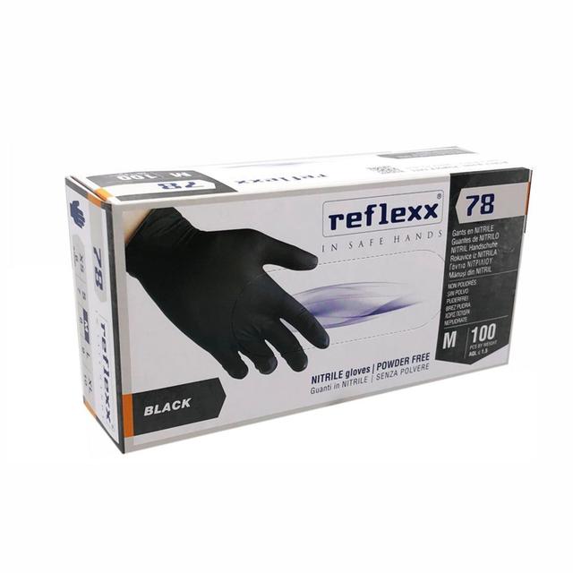 Guanto monouso R78 nitrile nero 4 gr. sp dpi III dm mis. M