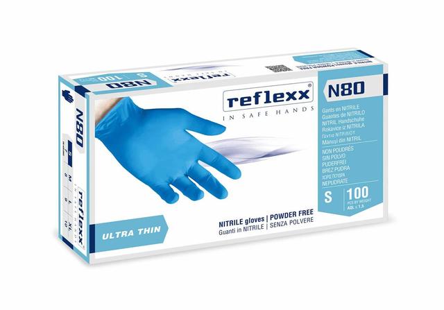 Guanto monouso N80B nitrile sp 3,2 gr. dpi III DM tg.M