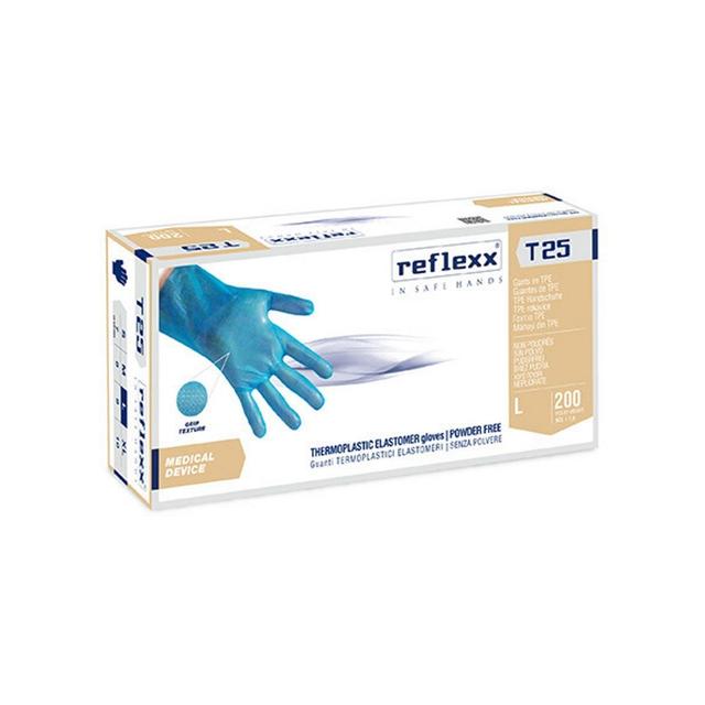 Guanto monuso TPE T25 gr.2,5 DPI III DM tg.XL 200 pz ES