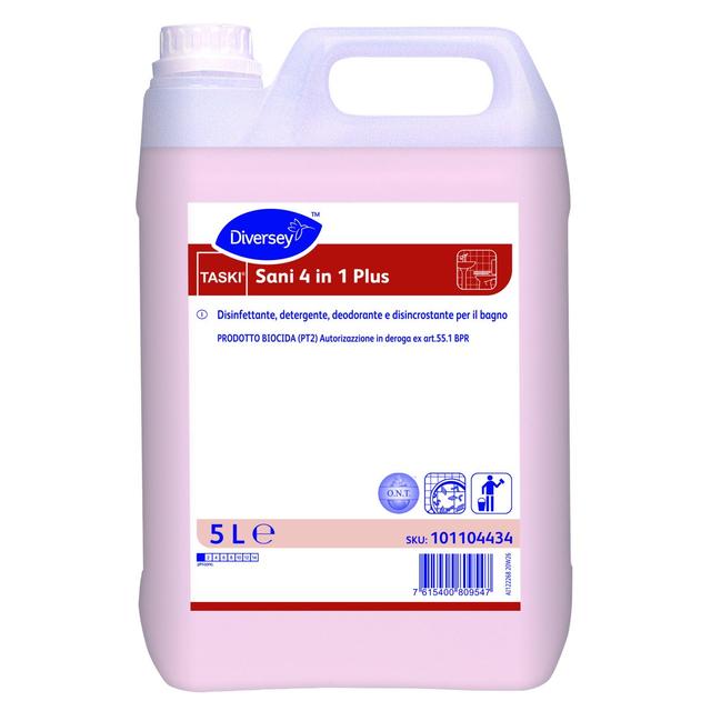 Taski Sani 4 in 1 Plus detergente disinf. disincr. deo 5 lt - 2 ta x ct