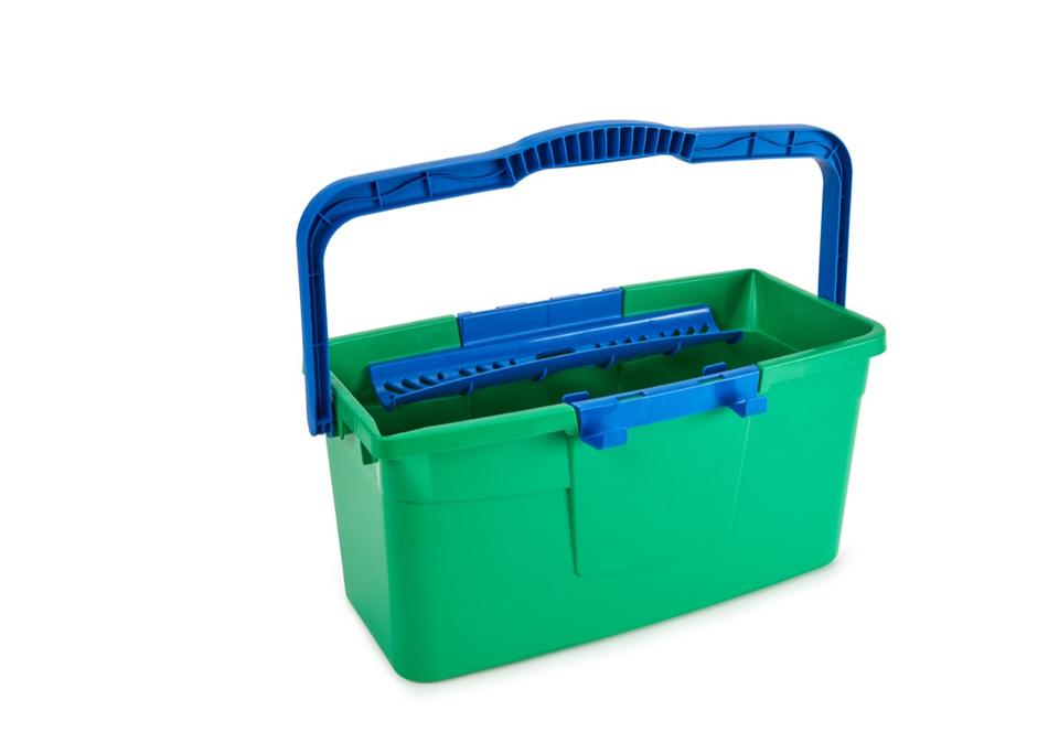 Secchio rettangolare 12 lt verde Green Label vetri 40x19 cm
