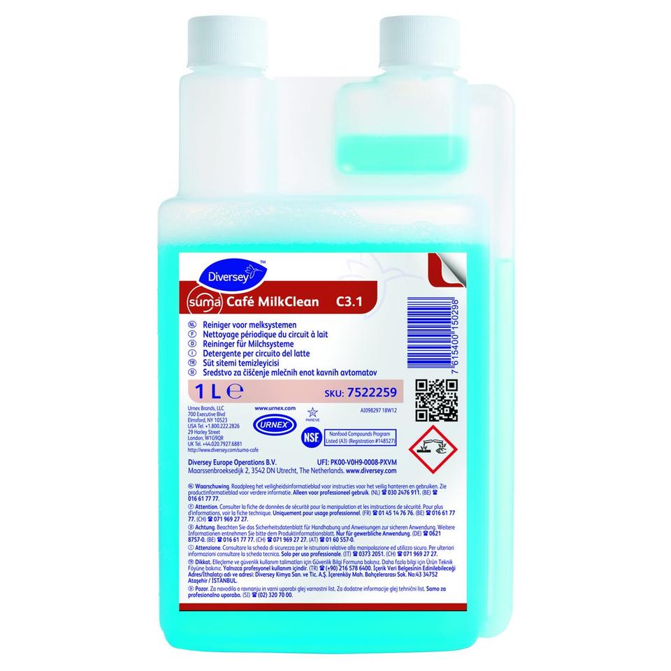 Suma Café MilkClean C3.1 6x1L - Detergente acido - 6 pz x ct